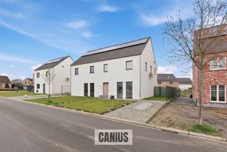 <p><span>COUNTRY HOME WITH 3 BEDROOMS &, GARDEN</span></p><p><span> </span></p><p><span>In the quiet and & green town of Munsterbilzen, a borough of the city of Bilzen-Hoeselt, we find the “ “” development on Munstergaarde”. We’re just a few minutes from the center of Bilzen, making local shops, supermarkets, schools, and … easily accessible. A nice bonus is the proximity to various major roads, making this home ideal for those who value easy access to surrounding cities and towns. </span></p><p><span> </span></p><p><span>We enter the home through the front door, which leads to the entry hall. Here, we find a guest restroom with a hand-washing sink. From the entry hall, we proceed to the living area, which features a fully equipped open kitchen that opens onto the patio and garden via a sliding window. The storage room next to the kitchen is particularly convenient; it serves as both a pantry and a laundry room. </span></p><p><span> </span></p><p><span>After exploring the ground floor, we head up the staircase in the living area to the first floor. Upon reaching the night hall, we have access to no fewer than three bedrooms, one of which has access to the attic storage space via the attic hatch and a walk-in closet. Finally, we discover the fully equipped bathroom with a shower, a vanity unit, and a second toilet. </span></p><p><span> </span></p><p><span>Highlights:<br />- Energy-efficient home<br />- Low-maintenance garden with a patio<br />- Parking available on-site<br />- Latest technologies such as solar panels and rainwater harvesting, …</span></p><p><span> </span></p><p><span>IN SHORT</span><span>:</span></p><p><span>Asking price: € 327,917.36,000.00</span></p><p><span>Sale subject to VAT (21%)</span></p><p><span> </span></p><p><span>Curious to discover this beautiful home? Request a tour today at info@canius.be or contact one of our agents at 078 78 30 39 to explore this property together. </span></p><p><span> </span></p><p><span>The listed square footage is for reference only. Canius Real Estate cannot be held responsible for the accuracy of the information provided.</span></p><p><span> </span></p>