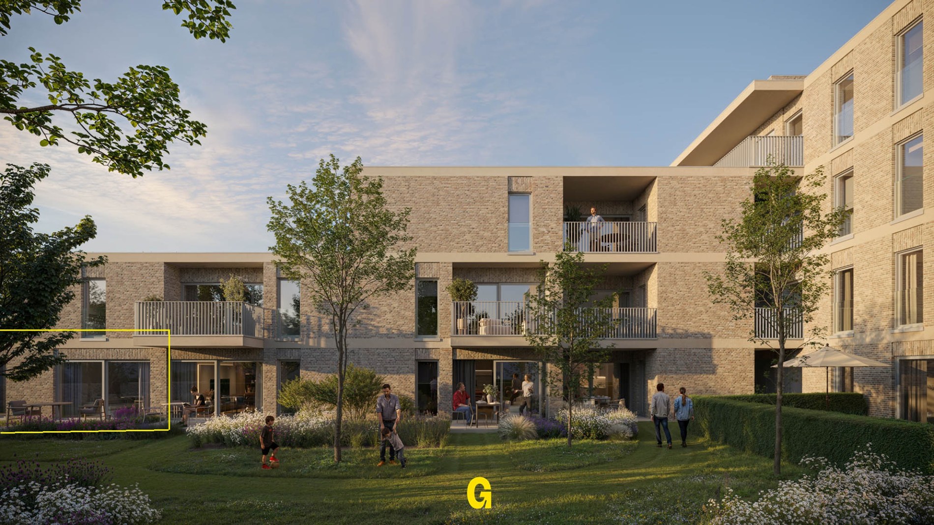 Nieuwbouwappartement op het gelijkvloers met 2 slaapkamers en terras uitgevend op de tuin, in res. de Boomgaard vlakbij het centrum van Hoeselt - foto 2