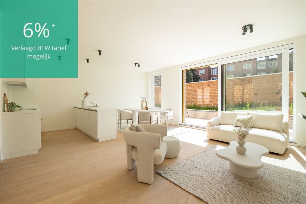 Nieuwbouw gelijkvloersappartement met tuin - foto 1