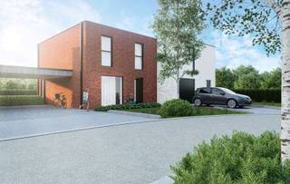 In deze doodlopenstraat wordt deze energiezuinige woning gebouwd. De woning is west georiënteerd. De indeling is als volgt Inkom met gastentoilet en trap, carport. Woonkamer met open keuken, berging/wasplaats. Op de verdieping: 3 slaapkamers , berging, badkamer met douche en bad, afzonderlijk toilet. Gelegen op het einde van de verkaveling en omgeven door groen. Bij het inrijden van de verkaveling is een ruime strook voorzien met bomen en groen, op die manier zit je over enkele tijd afgesloten van de brouwerijstraat. Prijs/kwaliteit is dit een aanrader <br />Een nieuwbouwwoning met materialen naar keuze voor alles inclusief 467.710€<br />Plannen zijn beschikbaar op kantoor. Voor inlichtingen bellen naar Conny 0498/696563 Info@flameestate.be