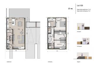 Lot 109 is een halfopen bebouwing op een grondoppervlakte van 230 m² en met een totale bewoonbare oppervlakte van 143 m². Moderne bouwstijl : 2 bouwlagen met plat dak. <strong>GELIJKVLOERS </strong>: inkom, wc, ruime living, open keuken met eiland, berging. Carport en berging inbegrepen. Mooie tuin. <strong>EERSTE VERDIEPING</strong>: 1 grote slaapkamer voor de ouders met mogelijkheid tot dressing, 2 kinderkamers, ingerichte badkamer met inloopdouche, ligbad, badkamermeubel met dubbele lavabo, aparte wc en technische ruimte. Deze woning wordt volledig afgewerkt aangeboden met ingerichte keuken en badkamer, bevloering en vloerverwarming. Energieneutrale woning (E -11) dankzij doorgedreven isolatiepakket, ventilatiesysteem D, ruim pakket zonnepanelen en warmtepomp met als extra koeling. Dit betekent niet enkel grote besparingen op je energiefactuur, maar ook 5 jaar geen onroerende voorheffing én betere voorwaarden voor je lening. Deze woning wordt gebouwd in een nieuw woonproject in het centrum van Sijsele, meer bepaald naast het woonzorgcentrum De Stek. Rustig gelegen en veel groene ruimte aanwezig. Goeie mobiliteit met winkels, scholen en ontspanningsmogelijkheden vlakbij. Download de brochure op https://durabrik.immo/sijsele-nieuwe-weg. Voor meer informatie bel ons gratis nummer 0800 62 732 of mail info@durabrik.be