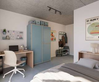This energy-efficient new build student room of 22m² enjoys a prime location in the centre of Leuven, one of Belgium’s most vibrant student...
