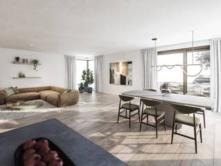 Mooie PENTHOUSE op de 4de verdieping met een ruime leefruimte met open keuken, ruime berging, 2 slaapkamers, badkamer met douche en dubbele lavabo...