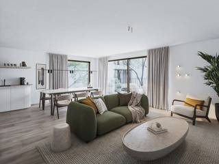 Ruim 2 slaapkamer appartement op het gelijkvloers. Voorzien van een mooie leefruimte met zeer zonnig zuid-gericht terras en voorzien van terrasberging. Open volledig ingerichte keuken. Bergruimte. ruime inkomhal met mogelijk voor het plaatsen van een vestiairekast; apart toilet, 2 mooie slaapkamers en badkamer met wandmeubel met dubbele lavabo en inloopdouche.<br />Het appartement is gelegen in het project Spoortuin. Dit project bestaat uit 2 gebouwen met in totaal 25 appartementen en een zuid gerichte tuin. Voorzien van een ondergrondse keldergarage waarin voor elk appartement en autostaanplaats kan aangekocht worden voor een prijs van 29.500,00 euro exclusief kosten. Het project is voorzien met ruime ondergrondse en bovengrondse fietsenstallingen.<br />Met een collectie geothermische warmtepomp voorzien van zonnepanelen zorgen wij voor een energie efficiënt gebouw met zeer lage stookkosten. Deze BEN appartementen gelegen kort bij het centrum wordt een project waar het aangenaam wonen is in een bruisende omgeving met alle faciliteiten voor het hedendaagse leven.<br />neem met ons contact op en vraag vrijblijvend meer informatie. Wij staan u graag te woord om het project verder aan u toe te lichten.