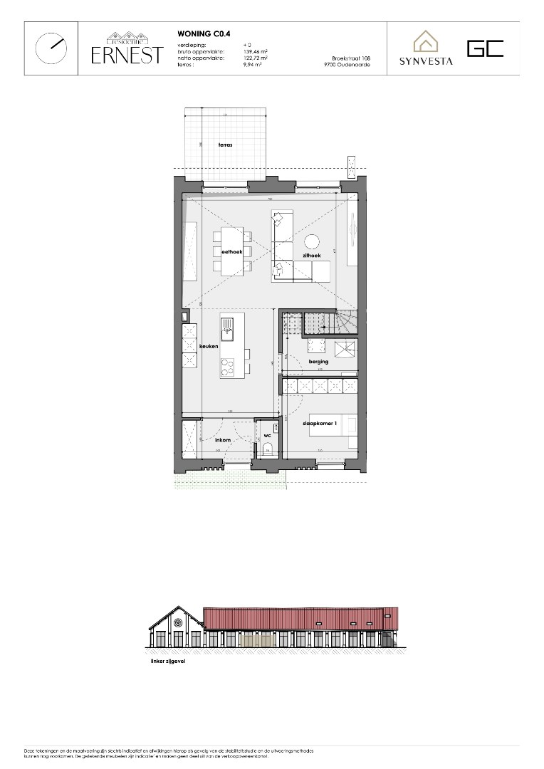 Modern huis met 3 slaapkamers met ruime vide – Nieuwbouwproject Ernest, Oudenaarde - foto 4