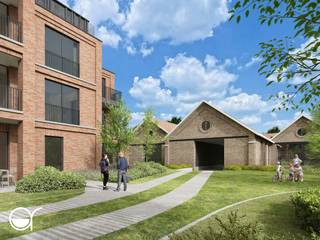 Deze moderne woning maakt deel uit van het nieuwbouwproject Ernest in Oudenaarde – een eigentijdse en duurzame woonontwikkeling op een gunstige locatie.<br /><br />Op het gelijkvloers komt u binnen via een uitnodigende inkomhal met een apart toilet. Van daaruit stapt u binnen in de lichtrijke leefruimte met open keuken – het kloppend hart van de woning. Grote raampartijen zorgen voor een directe verbinding met het aangename terras, ideaal voor een ontspannen moment of een diner in de buitenlucht.<br /><br />Naast de leefruimte bevinden zich een praktische berging en een aparte bureauruimte, perfect voor thuiswerk of extra opberging.<br /><br />Op de eerste verdieping vindt u een nachthal, een apart toilet en een moderne badkamer met ligbad en dubbele wastafel. De twee volwaardige slaapkamers bieden alle comfort, terwijl de aparte vide ingezet kan worden als gezellige leeshoek, hobbyruimte of inspirerende werkplek.<br /><br />Een bijkomende troef is de aangename groenzone, die rust en privacy biedt en het buitengevoel versterkt.<br /><br />Deze woning combineert hedendaagse architectuur met functioneel wooncomfort – perfect voor wie modern en flexibel wil wonen.<br /><br />Alle oppervlaktes zijn BVO. EPC en KI zijn nog niet gekend.<br /><br />De foto’s zijn louter illustratief.