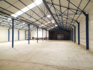 Multifunctioneel bedrijfsgebouw van +/-900m² toegankelijk via sectionaalpoort, met bureauruimte, sanitairRuime parking en circulatieruimte rond het...