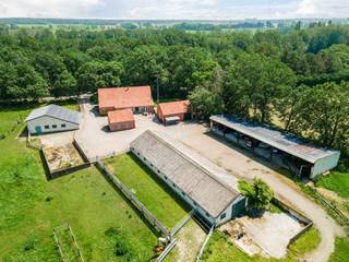 <p><span>Dans un endroit central près de Turnhout, vous trouverez cette propriété exceptionnelle sur plus de 9 ha de terrain.</span></p><p><span>Adjacente à une réserve naturelle et équipée de diverses dépendances, cette ferme est une opportunité unique pour ceux qui rêvent de vivre avec des chevaux à la maison. </span></p><p><span> </span></p><p><span>Ferme aménagée </span></p><p><span>Au centre de cette propriété se trouve un salon accueillant avec cheminée et plafond à poutres apparentes caractéristique, qui donne accès à une chambre avec dressing et salle de bain privée. L'espace de vie principal au rez-de-chaussée est la cuisine spacieuse située à l'arrière du bâtiment, composée d'une salle à manger et d'un espace cuisine avec îlot de travail. La cuisine est équipée de grandes fenêtres et donne ainsi accès à la cour. Une buanderie ou un débarras séparé et des escaliers menant au premier étage.</span></p><p><span>A l'étage se trouvent deux autres espaces de vie spacieux ou des chambres supplémentaires, une deuxième salle de bains et plusieurs armoires encastrées. Les pièces et les finitions du premier étage offrent de nombreuses possibilités, tant pour les amateurs'que pour les grandes familles. </span></p><p><span>Le garage intérieur offre un espace pour une voiture ainsi qu'une salle polyvalente ou un espace de stockage. </span></p><p><span> </span></p><p><span>Annexe</span></p><p><span>Derrière la ferme se trouve une dépendance d'environ 75 m² qui peut être utilisée comme atelier et espace de stockage et qui offre également suffisamment d'espace pour une voiture, par exemple. </span></p><p><span> </span></p><p><span>Maison d'hôtes</span></p><p><span>A l'arrière de la ferme se trouve également une petite dépendance qui peut être utilisée comme maison d'hôtes ou comme logement supplémentaire/cantine. </span></p><p><span> </span></p><p><span>Petite étable</span></p><p><span>Sur le côté droit de l'allée, il y a une grange d'environ 135 m² avec une hauteur libre considérable qui peut être utilisée comme remise ou comme étable. </span></p><p><span> </span></p><p><span>Grande grange </span></p><p><span>Située au centre de la propriété, cette grange a servi d'étable dans le passé et a une superficie d'environ 330 m². Ce bâtiment est plus ancien et nécessite quelques travaux d'entretien mais offre de nombreuses possibilités. </span></p><p><span> </span></p><p><span>Hangar</span></p><p><span>Sur le côté gauche de la propriété se trouve une grange ouverte de plus de 300 m² qui sert d'espace de stockage et en partie d'écurie. Cette structure offre également de nombreuses possibilités pour l'élevage d'animaux, ainsi que pour le stationnement de véhicules agricoles et autres. </span></p><p><span> </span></p><p><span>Prairies et terrains</span></p><p><span>Les différents bâtiments sont reliés entre eux par des pavés et des aires de stationnement. La majeure partie de la propriété est constituée de prés et de champs, qui sont divisés en pâturages pour l'élevage des chevaux. Il y a également un chemin qui mène à la réserve naturelle pour les promenades à cheval ou en calèche. </span></p><p><span> </span></p><p><span>Détails de la propriété </span></p><p><span>La propriété est située dans une zone agricole et se caractérise comme une résidence d'entreprise. L'année de construction originale est environ 1935, mais en 2005 la ferme a été entièrement rénovée et équipée du confort moderne. Le chauffage central est assuré par un système au fioul, et il y a également la climatisation. </span></p><p><span>La ferme comprend plusieurs espaces multifonctionnels qui offrent de nombreuses possibilités, telles que l'espace pour un membre de la famille ou du personnel, une salle de loisirs, une salle de répétition, etc.</span></p><p><span> </span></p><p><span>Plus d'informations auprès de notre bureau. </span></p>