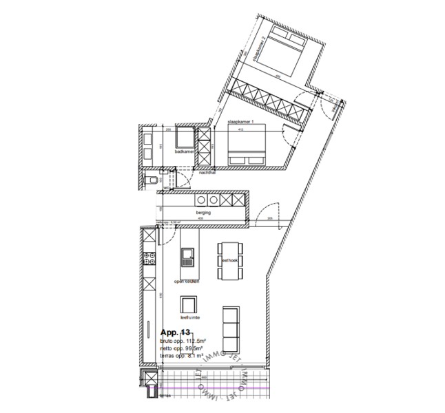 Nieuwbouwappartement op de tweede verdieping met terras en twee slaapkamers - foto 4