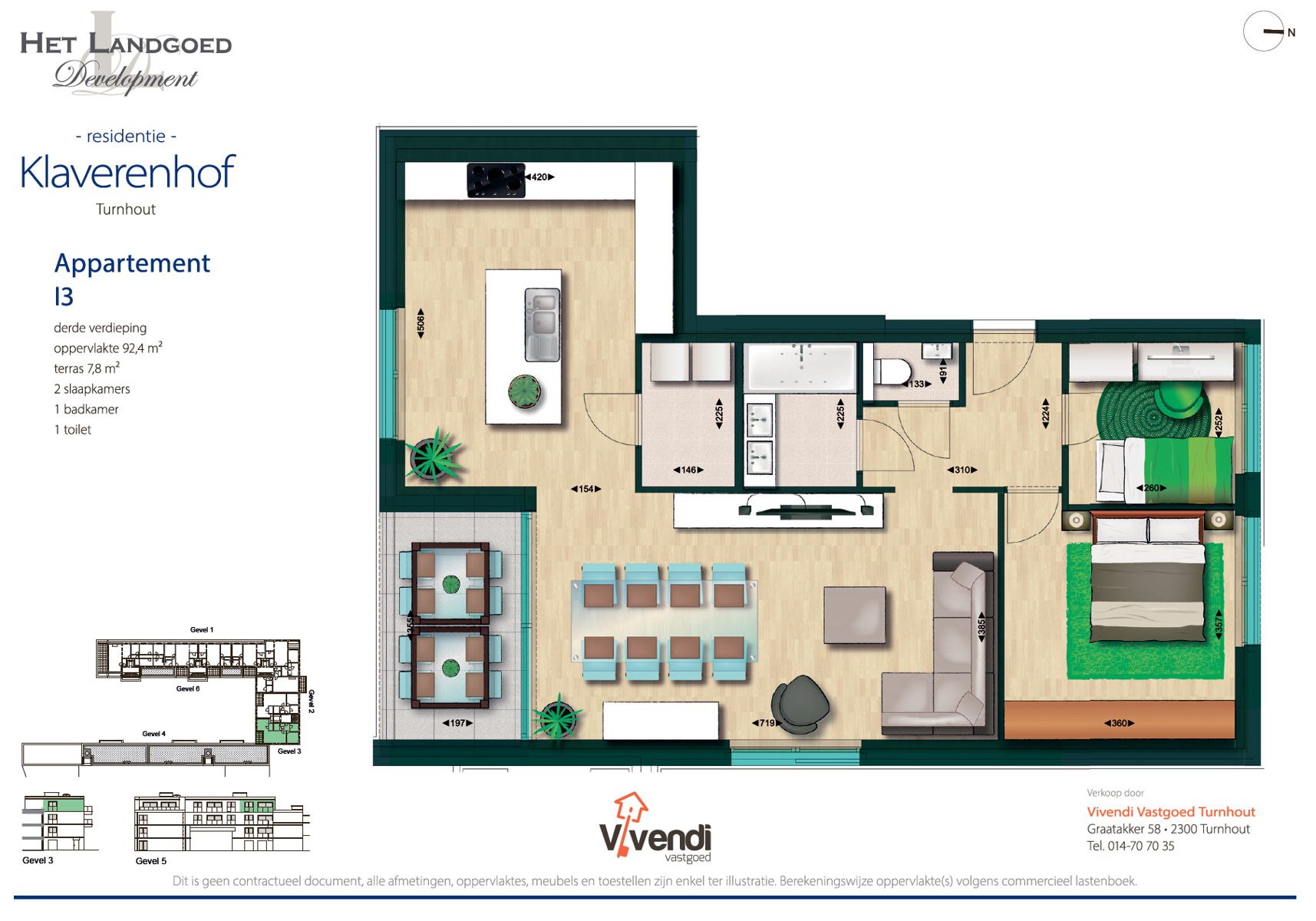 Recent 2 slpk appartement inclusief parking en berging. - foto 5