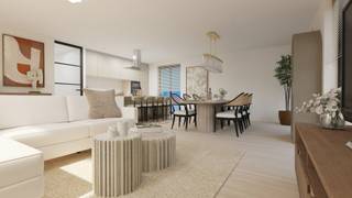 Dit ruime appartement voorzien van 3 slaapkamers staat te koop!<br /><br />Dit appartement, goed voor 124,27m² woonoppervlakte beschikt over drie slaapkamers. De leefruimte is ruim 50m² groot, heeft aanpalend een terras van 14,26m² en is voorzien van een keuken met eiland.<br />Verder vinden we nog een badkamer, berging en apart toilet terug. In de inkomhal is er een nis voorzien als vestiaire en een glazen deur tussen hal en leefruimte.<br />Verder vinden we drie slaapkamers, waarvan de masterbedroom zijn eigen dressing heeft.<br /><br />Het appartement beschikt vervolgens gelijkvloers over 4 fietsstaanplaatsen en heeft 2.400 wattpiek aan zonnepanelen. De verwarming is met een warmtepomp op basis van geothermie, waardoor er een mooi E-peil werd behaald van slechts 10!<br /><br />Verder zijn er ondergronds twee autostaanplaatsen, alsook een berging van 6,66m².<br /><br />De prijzen zijn INCLUSIEF:<br />*de vooraanleg voor het performant laden van elektrische wagens conform de code van de goede praktijk<br />*volledig aangelegde gemeenschappelijke tuin met retentie- en irrigatiesysteem en LED-verlichting<br />*Bringme digitale brievenbussen en pakjesboxen, digitale conciërge, nummerplaatherkenning…<br /><br />Het grondaandeel wordt gekocht onder registratierechten (12%) en het constructieaandeel onder BTW (21%°). Deze aankoopkosten en aansluiting op de nutsvoorzieningen zijn niet inbegrepen. Een aansluiting op aardgas is echter niet nodig!<br /><br />Voornaamste eigenschappen van het project:<br /><br />*Comfort en kwalitatieve buitenruimte kregen alle aandacht in dit prachtige ontwerp van de hand van architectenteam Orens- en Van Grimbergen.<br />*Gelegen op slechts circa 500 meter van het centrum van Neerpelt, met talrijke winkels en vele andere faciliteiten, alsook vlakbij het openbaar vervoer.<br />*Een volledig aangelegde gemeenschappelijke tuin, uitgerust met een retentie- en irrigatiesysteem, samen met de groendaken, zorgt voor een duurzaam waterbeheer en een aangenaam microklimaat.<br />*Alle appartementen zijn voorzien van vloerverwarming en worden energie-efficiënt passief gekoeld gedurende warmere periodes. Samen met de groendaken en een zomerbypass op de ventilatiesystemen type D, wordt oververhitting tegengegaan.<br />*De kelder wordt dusdanig ingericht dat elke bewoner zijn eigen elektrische laadpaal kan plaatsen. De installatie zal worden aangelegd conform de code van de goede praktijk, die naar alle waarschijnlijkheid in de toekomst zal worden omgezet in een wettelijke verplichting.<br />*Bijzondere aandacht gaat uit naar de akoestische prestaties van de appartementen, zowel op het vlak van omgevingslawaai, contact- en luchtgeluid, alsook installatielawaai.<br />*Digitale brievenbussen en pakjesboxen, digitale conciërge, toegangscontrole, nummerplaatherkenning en veel meer Bringme applicaties.<br />*Degelijke afwerkingsbudgetten doch afwerking naar eigen keuze in de verschillende toonzalen aan scherpe prijzen.<br /><br />Wordt jouw interesse gewekt bij dit appartement? Contacteer ons via 011 64 55 00 of info@vastgoedfransen.be.