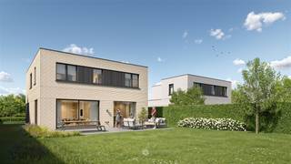 <p><span>Moderne en energiezuinige nieuwbouwwoning in Destelbergen</span></p><p><span>Op een vlot bereikbare locatie langs de Dendermondesteenweg in </span><span>Destelbergen</span><span> verrijst dit project </span><span>met 5</span><span> </span><span>tijdloze en hedendaagse nieuwbouwwoningen</span><span>, </span></p><p><span>ontworpen met oog voor comfort, energiezuinigheid en kwalitatieve afwerking.</span></p><p><span> </span></p><p><span>De woningen worden opgetrokken met duurzame materialen en afgewerkt volgens een hoogstaand lastenboek. </span></p><p><span>De strakke architectuur combineert een lichte gevelsteen met warme accenten in </span><span>Thermowood</span><span>, wat zorgt voor een moderne maar tegelijk gezellige uitstraling.</span></p><p><span> </span></p><p><span>Indeling & wooncomfort</span></p><p><span>Op het gelijkvloers geniet je van een </span><span>ruime en lichtrijke leefruimte</span><span> met open keuken, ideaal voor wie houdt van hedendaags wonen en gezellig samenzijn. </span></p><p><span>Grote raampartijen zorgen voor een mooie connectie met de tuin. Verder bevinden zich hier een inkomhal, gastentoilet en een inpandige garage.</span></p><p><span> </span></p><p><span>De verdieping telt </span><span>vier volwaardige slaapkamers</span><span>, een badkamer en apart toilet. Dankzij de doordachte indeling is deze woning perfect geschikt voor gezinnen.</span></p><p><span> </span></p><p><span>Energiezuining & toekomstgericht</span></p><p><span>Deze woning is uitgerust met:</span></p><ul><li><span>Lucht-water warmtepomp met vloerverwarming</span></li><li><span>Ventilatiesysteem D</span></li><li><span>Zonnepanelen</span></li><li><span>E-peil E30</span></li></ul><p><span>Dit resulteert in een uiterst energiezuinige woningen met laag verbruik en optimaal wooncomfort</span></p><p><span> </span></p><p><span>Afwerking & materialen</span></p><p><span>De woning wordt afgewerkt met kwalitatieve en hedendaagse materialen. U kan de afwerking nog zelf volledig kiezen met de voorziene budgetten, zodat u de woning perfect kan afstemmen naar uw persoonlijke smaak!</span></p><p><span> </span></p><p><span>Ligging</span></p><p><span>Destelbergen combineert </span><span>rustig wonen </span><span>met een </span><span>uitstekende bereikbaarheid</span><span>. Winkels, scholen, openbaar vervoer en belangrijke invalswegen richting Gent bevinden zich in de nabije omgeving.</span></p><p><span> </span></p><p><span>Interesse? Contacteer Axel Lenaerts Destelbergen voor meer info of een afspraak op kantoor - 09.219.08.77 - mail laura@axellenaerts.be</span></p>