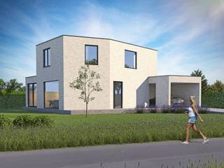 Moderne nieuwbouwvilla op een zuidwest georiënteerd perceel. De villa zal voorzien zijn van alle hedendaags comfort en duurzame technieken. Inclusief warmtepomp, zonnepanelen, vloerverwarming (zowel beneden als boven), ventilatiesysteem D.<br /><br />De snelle beslisser kan de woning nog volledig naar eigen smaak inrichten. <br /><br />INDELING VAN DE WONING<br /> GELIJKVLOERS* Inkomhal* Bergruimte* Gastentoilet* Leefruimte met open keuken* Wasruimte<br /> VERDIEP 1* 3 slaapkamers* Bergruimte / Dressing* Badkamer* Apart toilet<br /> OVERIG* Carport 