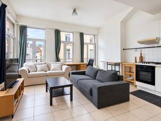 Een praktisch ingedeeld appartement op de tweede verdieping, ideaal voor een starter of als investering. De Wijngaardstraat geniet van een uiterst centrale ligging in het historische hart van Antwerpen, met de Grote Markt, Groenplaats, winkels, horeca en cultuur op wandelafstand.<br />Openbaar vervoer en belangrijke stadsverbindingen bevinden zich vlakbij, waardoor ook andere delen van Antwerpen eenvoudig bereikbaar zijn. Een ligging die vooral uitblinkt in gemak: vrijwel alles wat de stad aantrekkelijk maakt, ligt hier binnen handbereik.<br /><br /><strong>Indeling</strong><br />Via de verzorgde gemeenschappelijke inkomhal betreedt u het gebouw. Het appartement bevindt zich op de <strong>tweede verdieping</strong> en is zowel via de lift als de traphal bereikbaar.<br /><br />De inkomhal beschikt over een vestiairegedeelte en afzonderlijk gastentoilet. Verder bevinden zich de woonkamer, eetruimte en keuken, die samen het leefgedeelte vormen.<br /><br />Achteraan ligt de ruime slaapkamer, aangenaam afgescheiden van het leefgedeelte, met aansluitend een badkamer voorzien van douche en lavabomeubel.<br /><br /><strong>Bijzonderheden</strong><br />Met <strong>EPC B</strong>, een volwaardige slaapkamer, lift en vooral een uitzonderlijk centrale ligging vormt dit appartement een interessante opportuniteit voor zowel <strong>eigen bewoning als investering</strong>.<br />Het appartement is momenteel verhuurd.