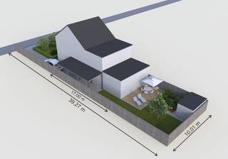 Goed gelegen bouwgrond (HOB) op 3a99.30ca in een rustige doodlopende straat in Mol Sluis.Huisnummer 22 in de St.-Bernardusstraat.De 3D weergave is...