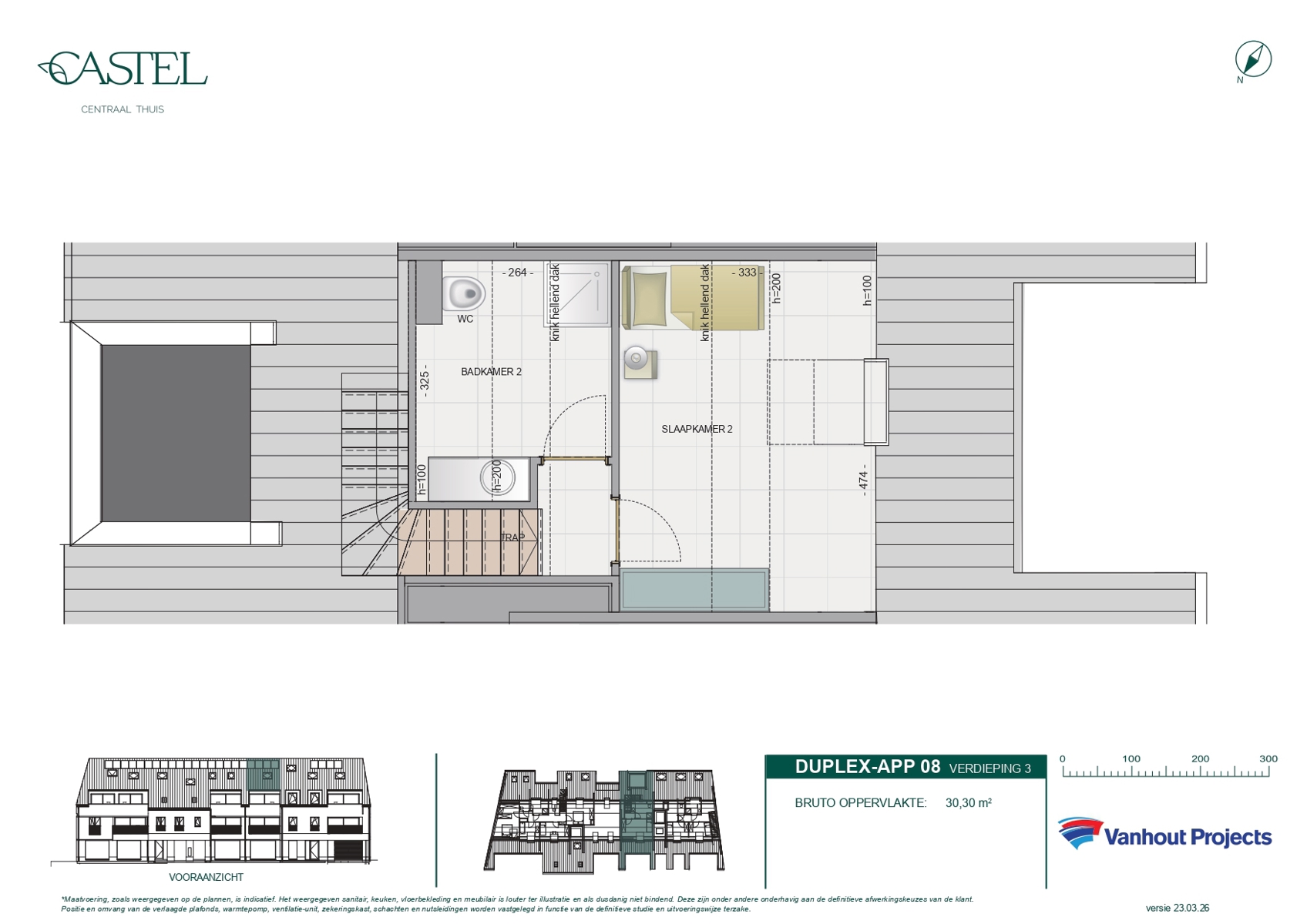 Residentie Castel: duplex 120,3m² met 2 slpk. & 9,3m² terras - foto 3