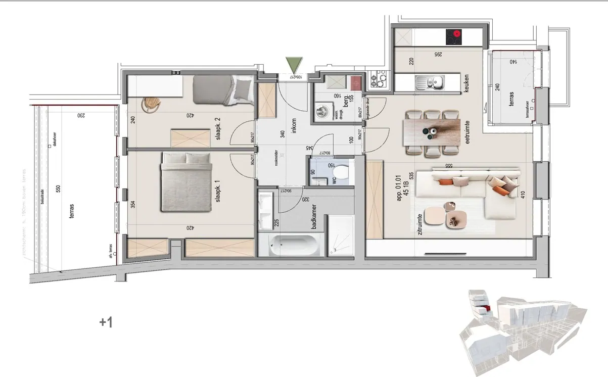 Appartement à vendre à Ypres avec 2 chambres - photo 2