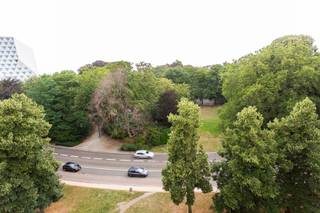 Ruim en luxueus duplex penthouse met ruime terrassen en parking tegenover het Albertpark in de standingvolle Residentie King's Park.Op wandelafstand...