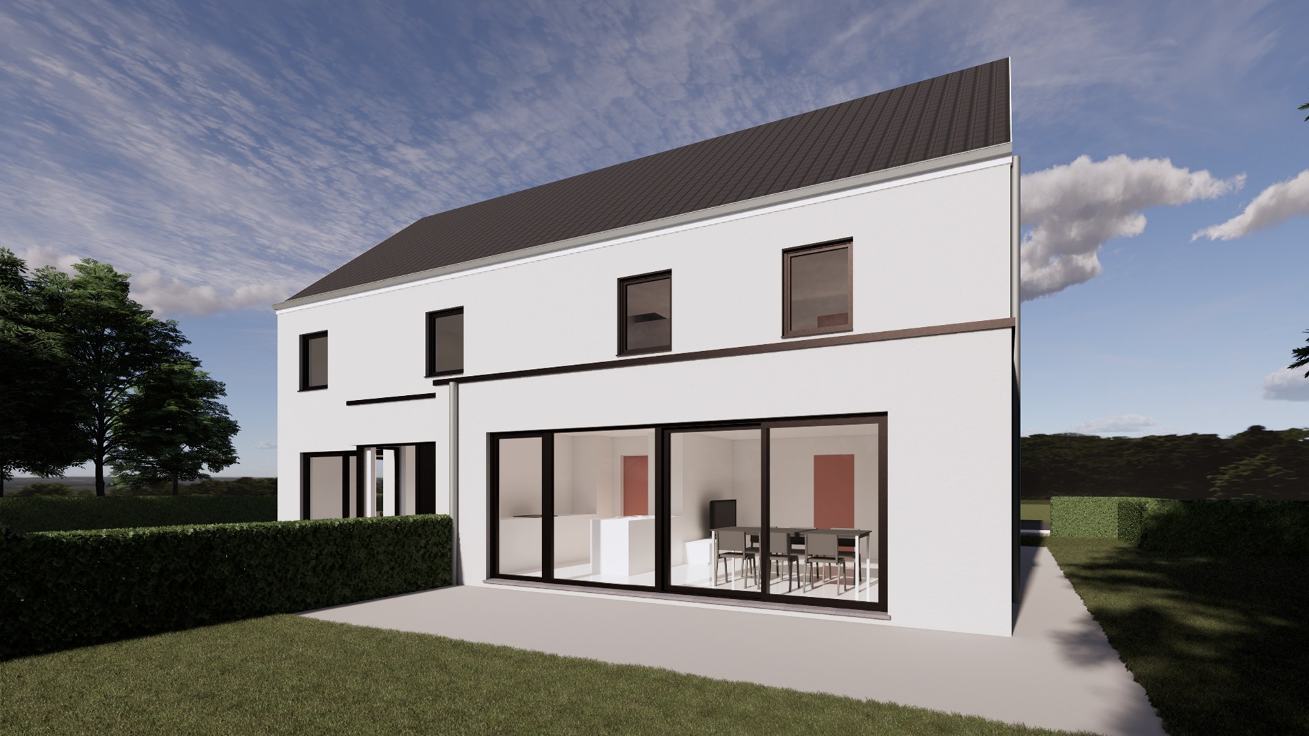 Ruime nieuwbouwwoning te Vissenaken met zicht op het achterliggende weides - foto 2