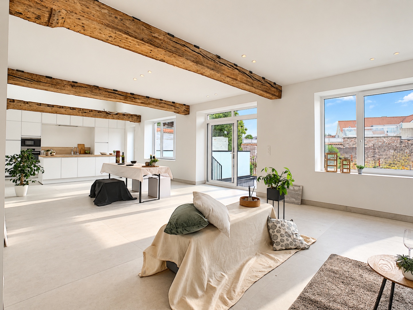 Te huur, energiezuinige duplex met 3 slaapkamers en terras in hartje Oudenaarde! - foto 4
