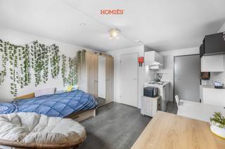 Op zoek naar een interessante studio op een centrale en vlot bereikbare locatie in Leuven? Deze gemeubelde studio is gelegen aan de Kapucijnenvoer 50, op korte afstand van UZ Gasthuisberg, bushaltes, winkels, de Leuvense Kruidtuin en het historische stadscentrum. De studio bevindt zich op de tweede verdieping van een goed onderhouden residentie en omvat, met een bewoonbare oppervlakte van ca. 25m², een open leef- en slaapruimte met kitchenette, alsook een aparte badkamer uitgerust met lavabo, douche en toilet. Er is een rookmelder, aangesloten op een centrale unit en de studio beschikt over een internetaansluiting. De praktische indeling zorgt voor een aangename woonomgeving op een toplocatie in Leuven, met alle voorzieningen binnen handbereik. Op het gelijkvloers bevindt zich een afgesloten gemeenschappelijke fietsruimte en een lift is eveneens aanwezig. Kortom, dankzij de gunstige ligging, goede bereikbaarheid en perfecte staat vormt deze eigendom een ideale opportuniteit voor studenten, een ideale aankoop als stek voor uw studerende kinderen of een veilige en rendabele belegging voor investeerders. De studio is momenteel verhuurd tot 14 september 2026.<br />Heeft u vragen of wenst u graag een bezoek? Aarzel niet om ons te contacteren via info@homies.be of via 016 22 82 22. HOMIÉS, an Eye for Immo!