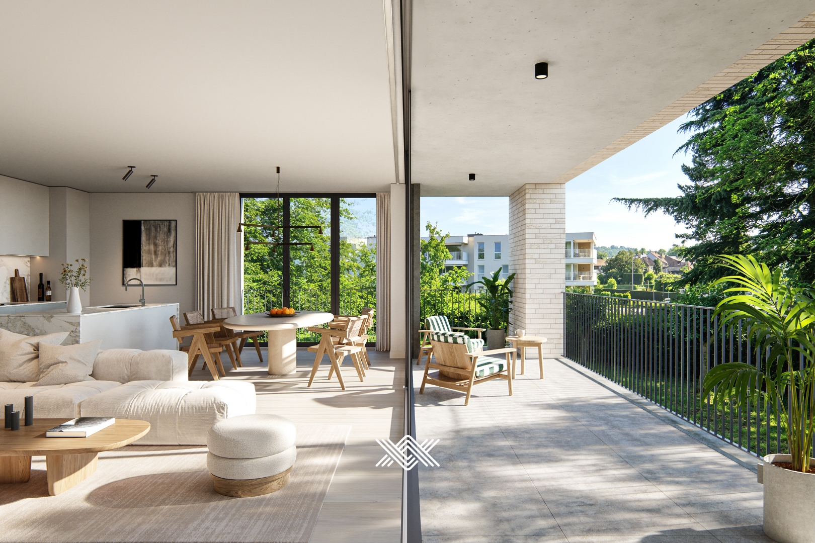 Tweeslaapkamerappartement met terras op het tweede verdiep - foto 1