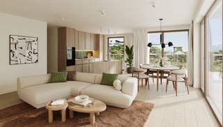 Villa Cardijn is een kleinschalige residentie, rustig en centraal gelegen nabij de jachthaven van Nieuwpoort, op wandelafstand van het Maritiem Park, het strand en Nieuwpoort-Stad.<br />Dit appartement met twee slaapkamers biedt een woonoppervlakte van 88m² met een privatieve tuin van 31 m² en of een ruim terras van 22m². <br />met open keuken die wordt afgewerkt met een eiland en eethoek, aansluitend een ruim afgewerkt terras, aparte berging en afzonderlijk toilet. Via de nachthal bereikt u twee volwaardige slaapkamers en een badkamer met inloopdouche en dubbele wastafel.<br />Mogelijkheid tot aankoop aan 6% btw, mits voldaan aan de wettelijke voorwaarden.