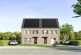 Nieuwbouw te koop in Geel! Prijzen incl. 21% BTW en kosten! <strong>Lanceringsactie geldig tot 12 oktober! Gratis laminaat op slaapkamers en nachthal<br /><br />Ontdek dit kleinschalig nieuwbouwproject bestaandende uit 2 half-open bebouwingen op de grens tussen Tongerlo en Geel.</strong><br /><br />De woningen worden gerealiseerd door RDK, een familiebedrijf dat zich sinds 1971 focust op het bouwen van kwalitatieve, energiezuinige maar vooral betaalbare woningen die volledig voldoen aan de hedendaagse norm. Zo wordt er steeds gestreefd naar bijna-energieneutrale (BEN) woningen met een E-peil van max. 10.<br /><br /><strong>Centrale ligging met vlotte verbinding<br /><br /></strong>De Grotesteenweg vormt de verbindingsweg tussen Geel, Westerlo en Laakdal. Het centrum van Tongerlo en Zammel, met winkels, horeca en scholen begeven zich op fietsafstand. De percelen grenzen achteraan tegen de weilanden. Een rustig en groen zicht is dus verzekerd.<br />De combinatie van bereikbaarheid en het groene karakter maken dit een perfecte uitvalsbasis voor jonge gezinnen die op zoek zijn naar een goede balans tussen comfort, levenskwaliteit en betaalbaarheid. Ook als investering naar de toekomst toe zit je hier aan het juiste adres.<br /><br /><strong>Hedendaags comfort<br /></strong><br />De woningen worden gebouwd op ruime percelen van 500 m²,dewelke achteraan uitkijken op de weilanden. Elke woning is voorzien van drie slaapkamers en een uitgeruste badkamer met zowel inloopdouche, bad, dubbel lavabomeubel en toilet. Deze bevinden zich allen op de eerste verdieping. Een vaste trap naar de zolder maakt dat deze nog naar eigen wens kan worden ingedeeld.<br />De volledig ingerichte keuken en leefruimte vormen een aangenaam en open geheel en maken een mooie connectie met de tuin en bijhorend terras. Er wordt steevast gewerkt met lucht-water warmtepompen met warmteafgifte door vloerverwarming. Ook zonnepanelen kunnen vandaag de dag niet ontbreken en zijn dus inbegrepen.<br /><br /><strong>Energiezuinig<br /><br /></strong>Een E-peil van maximaal 10 wordt steeds vooropgesteld. Dit wordt gerealiseerd door het gebruik van een lucht-water warmtepomp in combinatie met zonnepanelen alsook een ventilatiesysteem-C. Dit resulteert in een hoog wooncomfort en een lage energiefactuur.<br /><br />Voor het bekomen van de plannen, lastenboek of meer informatie mag u steeds contact opnemen met <strong>secretariaat@degroot-celen.be</strong> of via <strong>014/95 37 50.</strong>