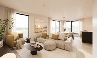 <p>Dit appartement op de eerste verdieping biedt <strong>89 m²</strong> aan modern wooncomfort in <strong>Residentie CAMPINA</strong>. De ligging is ideaal: rustig, maar op wandelafstand van het centrum van Sint-Job en vlak bij het kanaal. De architectuur straalt <strong>klasse en duurzaamheid</strong> uit dankzij de combinatie van een lichte gevelsteen in zowel horizontale als verticale verbanden, afgewerkt met <strong>antracietgrijs buitenschrijnwerk</strong>.</p>
<p>De indeling bestaat uit <strong>2 slaapkamers</strong>, een lichtrijke leefruimte met toegang tot een <strong>zuidgericht terras</strong>, en een praktische keuken- en badkamer.<br /><strong>Één autostaanplaats is inbegrepen.</strong></p>
<p>Met technieken zoals vloerverwarming/koeling, een lucht-waterwarmtepomp, ventilatie D en zonnepanelen bent u verzekerd van een energiezuinige woning met een uitstekend E-peil (max. E20).<br /><br />Dankzij de <strong>keuzebudgetten</strong> kiest u zelf de afwerking en creëert u uw persoonlijke thuis.</p>
<p>Meer info op www.coga.be of mail voor een afspraak naar femke@coga.be</p>