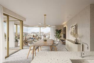 Welkom in de nieuwe residentie "Lucy" in de charmante kustgemeente, Koksijde. Dit kleinschalig project van 11 appartementen is voorzien van royale appartementen met zonovergoten terrassen en afwerking op maat volgens het lastenboek. Centraal gelegen nabij winkels, openbaar vervoer en strand, kunt u hier werkelijk genieten van een parel aan de kust.<br /><br />De residentie is voorzien van een ondergronds complex met een aanbod aan afgesloten garageboxen.<br /><br />Het appartement op het eerste verdiep is volgens plan als volgt ingedeeld:<br />inkom, wc, berging 1, slaapkamer 1 met douchekamer en terras, badkamer 2, slaapkamer 2 en 3, leefruimte met open keuken en terras, berging 2.<br /><br />Oppervlakte appartement: 130,90m²<br />Oppervlakte terrassen: 35,50m²