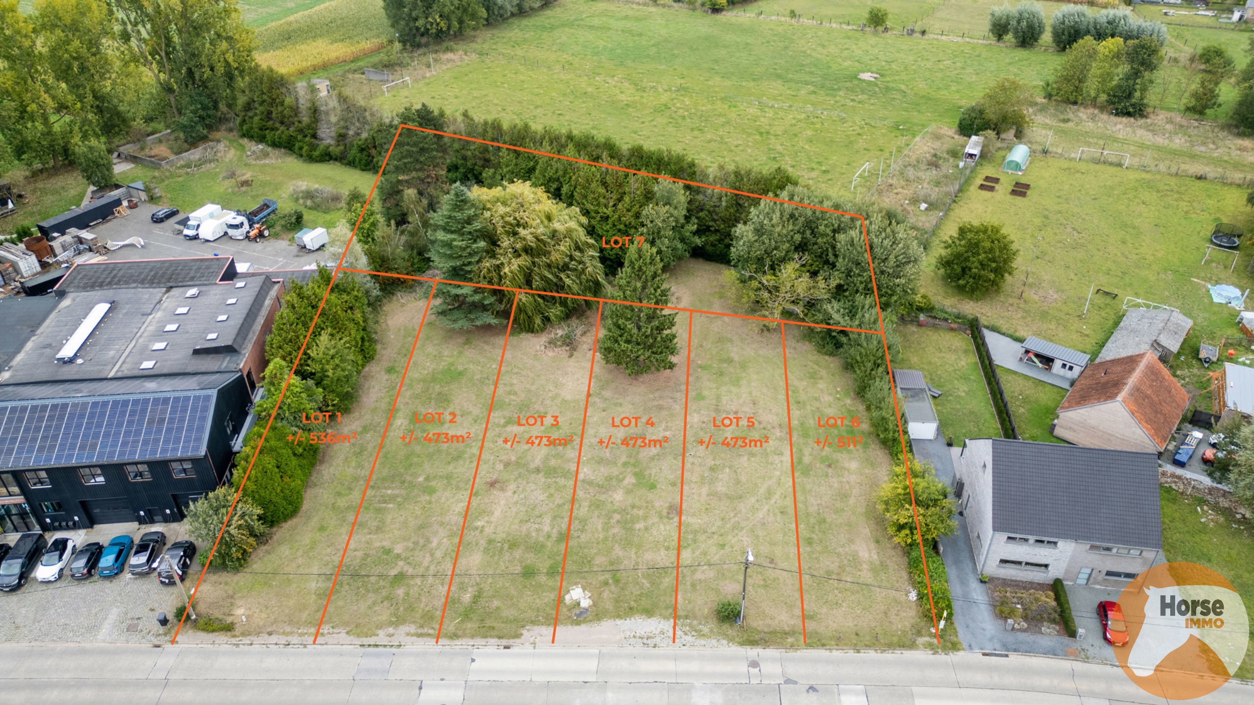 BAVEGEM- Bouwgrond (lot 1) voor halfopen bebouwing met weide - foto 1