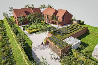 INDELING VAN DE WONING<br /><br />GELIJKVLOERS<br /><br />- Inkomhal- Gastentoilet- Leefruimte met open keuken- Trap naar boven- Berging/wasplaats<br />EERSTE VERDIEP<br /><br />- Nachthal met zolderluik- Apart toilet- Badkamer- 3 slaapkamers<br />ZOLDERVERDIEP<br /><br />- Zolderruimte<br />FACULTATIEF<br /><br />- Garage los van de woning : € 32.000<br />Afbeeldingen zijn steeds illustratief en contractueel niet bindend.<br /><br />De koper heeft deels nog inspraak in de stijl en afwerking van de woning voor zover deze zaken niet werden vastgelegd door vergunning of bestelling van materialen.<br /><br />TIP: Hoe sneller U beslist in de bouwfase, des te meer inspraak U heeft in de keuze van materialen en/of afwerking.<br /><br />(met aandeel van 1/6 in de gemeenschappelijke tuin + WADI + toegangsweg naar de woningen en garages + omgevingsaanleg die geen deel uitmaakt van een privatieve kavel)<br /><br />ECO-uitvoering dat voldoet aan strenge energienormen.<br /><br />- Zonnepanelen- Doorgedreven isolatie- Warmtepomp i.p.v. gas- Vloerverwarming- Ventilatie D- Max. E-peil = 30- Elektriciteitsaansluiting : 3 fasen