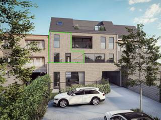 Duplex appartement 106,5m² met 2 slaapkamers en Z-terras gelegen in een nieuw project op een toplocatie in het hartje van Sint-Job-in-'t-Goor.Mooie...