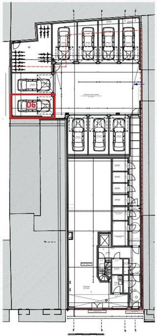 De garagebox (nr. 6) is centraal gelegen in het project residentie Tempête (Paul de Smet de Naeyerstraat 21), met toegang via Gentstraat...