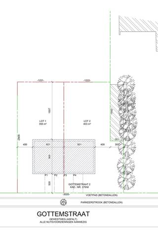 DENTERGEMBouwgrond zonder bouwverplichting.Lot 1. Dit perceel bouwgrond gelegen in de Gottemstrraat is bestemd voor een halfopen bebouwing en heeft...