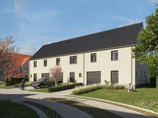 Dichtbij het centrum van Lokeren ter hoogte van de Vondelstraat wordt een nieuwe, kindvriendelijke woonbuurt opgericht met een authentieke dorpse architectuur. Deze gesloten en halfopen landelijke nieuwbouwwoningen beloven het perfecte evenwicht te worden tussen het weelderig groen en de stadse gemakken zoals openbaar vervoer, winkels en scholen. Bovendien worden alle woningen traditioneel gebouwd met hoogwaardige materialen en energiezuinige technieken waardoor uw comfort geoptimaliseerd wordt.<br /><br />Lot 12-14 omvat een lichtrijke, ruime leefruimte met open keuken, inpandige garage met extra bergruimte, 3 slaapkamers en een ruime badkamer met bad, douche en dubbel lavabomeubel.<br /><br />Neem vandaag nog contact op met ons voor meer informatie en bemachtig één van deze prachtige woningen.<br /> 