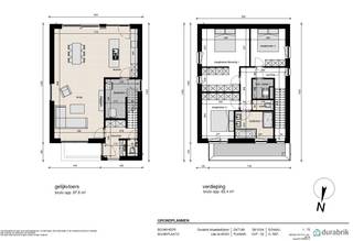 Moderne open bebouwing op lot 33 in deze nieuwe residentieel gelegen verkaveling. Hedendaagse architectuur met grote leefruimte met...