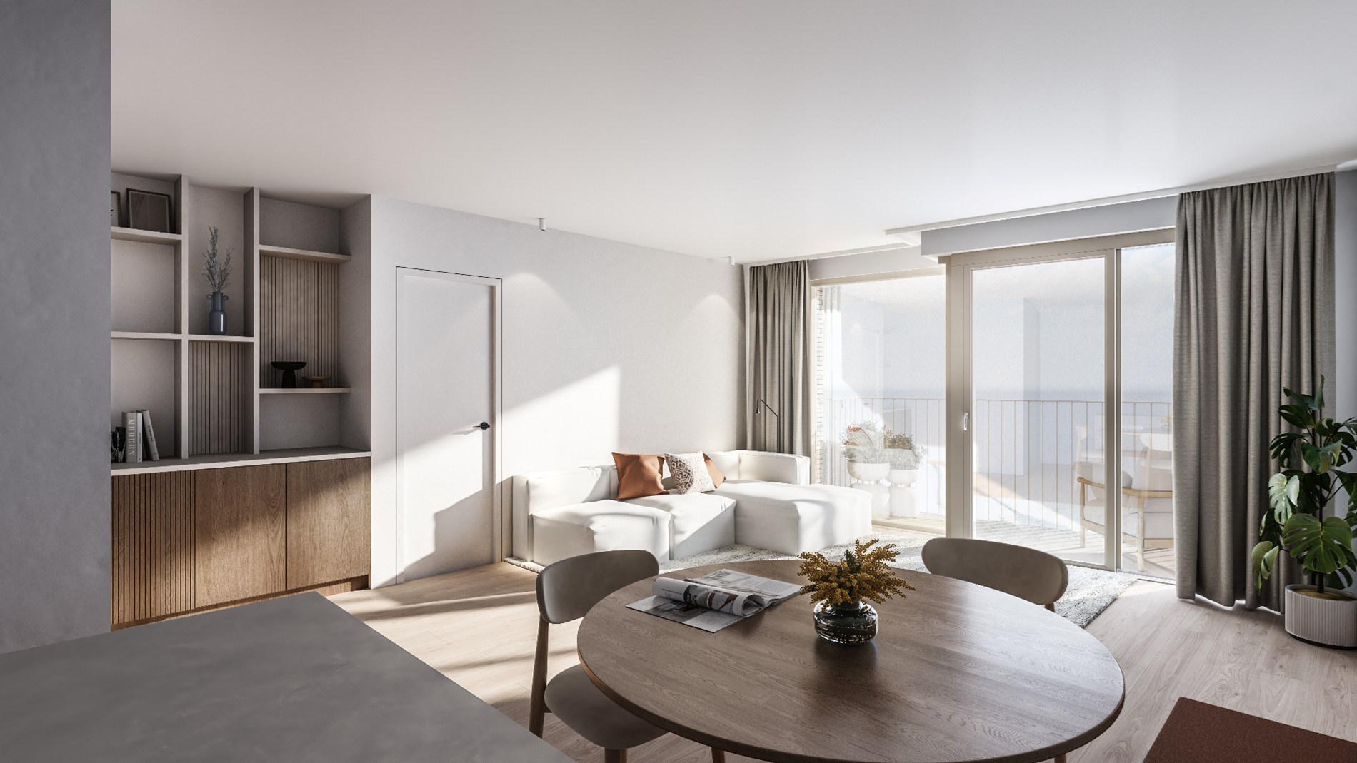 Modern one-bedroom apartment in new residential building Antoine - centrally located in Heist. - photo 1