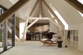 In het voormalige Karmelklooster, in het historische hart van Brugge, bevindt zich dit uitzonderlijke triplex appartement. Een unieke woonplek waar eeuwenoud erfgoed, hedendaags comfort en rust samenkomen.<br /><br />Het appartement bevindt zich in afwerkingsfase, waardoor u verschillende keuzes, waaronder de keuken, nog naar eigen smaak bepaalt.<br /><br />Via de inkomhal met vestiaire, gastentoilet en berging bereikt u de ruime eetkamer met authentieke houten balken en open keuken. Op dit niveau bevinden zich ook een bureau of extra slaapkamer met toegang tot de patio, en de master bedroom met ensuite badkamer met bad, douche, toilet en dubbele wastafel.<br /><br />Een verdieping lager vindt u de zithoek. De open verbinding met de eetruimte zorgt voor een bijzonder gevoel van hoogte en ruimte. Hier bevindt zich ook een extra slaapkamer met eigen badkamer. Via de patio van ca. 11 m² bereikt u het dakterras van ca. 30 m². U geniet er in alle privacy van een panoramisch uitzicht over de Brugse skyline.<br /><br />Als bewoner krijgt u bovendien toegang tot de prachtig aangelegde kloostertuin van ca. 5.000 m², met historische kloostergangen, fontein, grot en kapelletje.<br />Een zeldzame combinatie van erfgoed, ruimte, groen en privacy, op wandelafstand van alles wat Brugge te bieden heeft.<br /><br />Contacteer Nick Azou voor meer informatie of een bezoek via 0497/97.05.77 of nick.azou@istoir.be.<br /><br />
