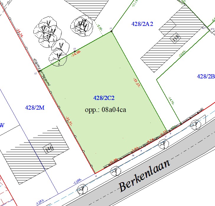 804 m² BOUWGROND TE KOOP VOOR ALLEENBOUW IN HARELBEKE (24 x 33.50) - foto 2