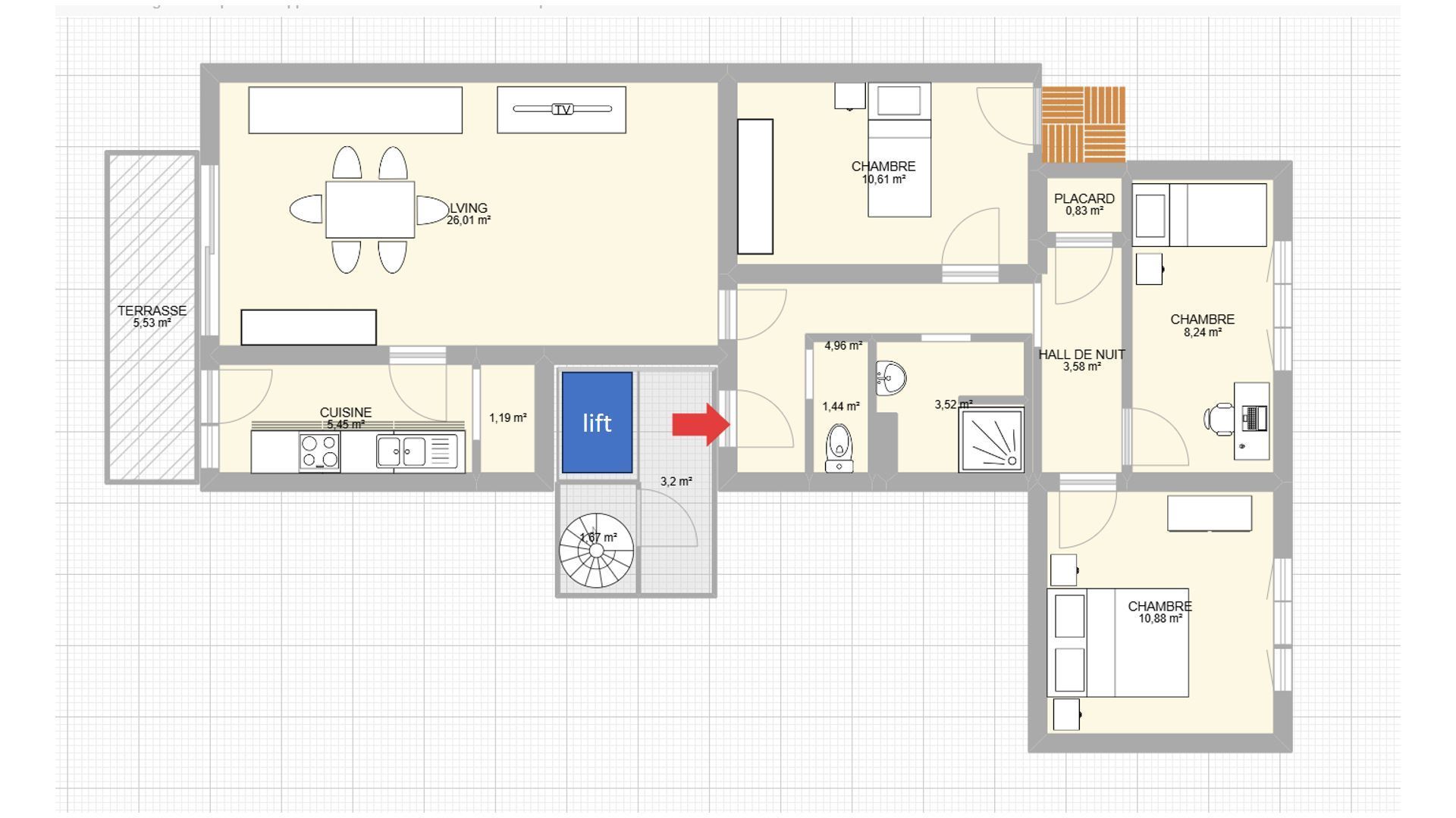 Appartement 2 chambres, bureau, avec balcon et cave, sans garage - photo 5