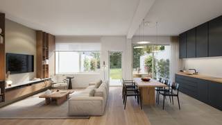 <p><span><strong>BRUSSEL</strong></span> - Deze uitzonderlijke duplex met 3 slaapkamers maakt deel uit van het project Depage, een eigentijdse residentie in een van de meest gewilde wijken. Deze woning is ontworpen om maximale ruimte en lichtinval te bieden en valt op door zijn interieurarchitectuur en royale volumes.</p>
<p>De duplex van 167m² is verdeeld over twee verdiepingen en biedt een grote, lichte leefruimte met een ruime woonkamer met open keuken, die wordt verlengd door een prachtig terras, ideaal om gasten te ontvangen en ten volle van de omgeving te genieten. De slaapruimtes zijn slim ingedeeld en bieden drie comfortabele en goed geproportioneerde slaapkamers.</p>
<p>De privéterrassen vormen een verlengstuk van de binnenruimtes en laten u ten volle genieten van de omgeving. De geavanceerde technische voorzieningen, vloerverwarming, warmtepomp, dubbele ventilatie en hoogwaardige isolatie garanderen optimaal comfort en uitstekende energieprestaties.</p>
<p>Deze duplex met 3 slaapkamers is een zeldzame kans: een ruime, duurzame en elegante woning in een exclusief en perfect gelegen woonproject.</p>
<p>De oppervlakten en indelingen worden ter indicatie gegeven. Neem contact met ons op voor een presentatie van het project.</p>