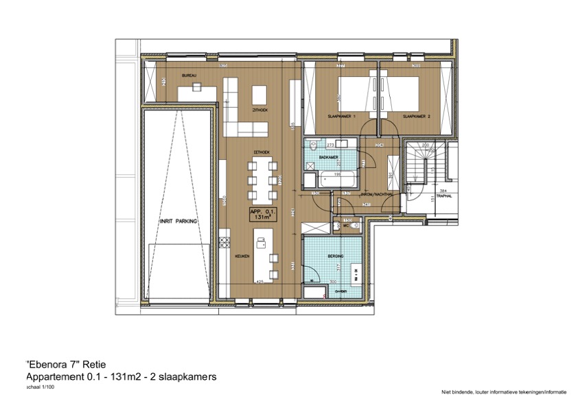 LUXUEUS gelijkvloers BEN-APPARTEMENT (131 m²), met 2 slpks, groot terras en tuin. - foto 2