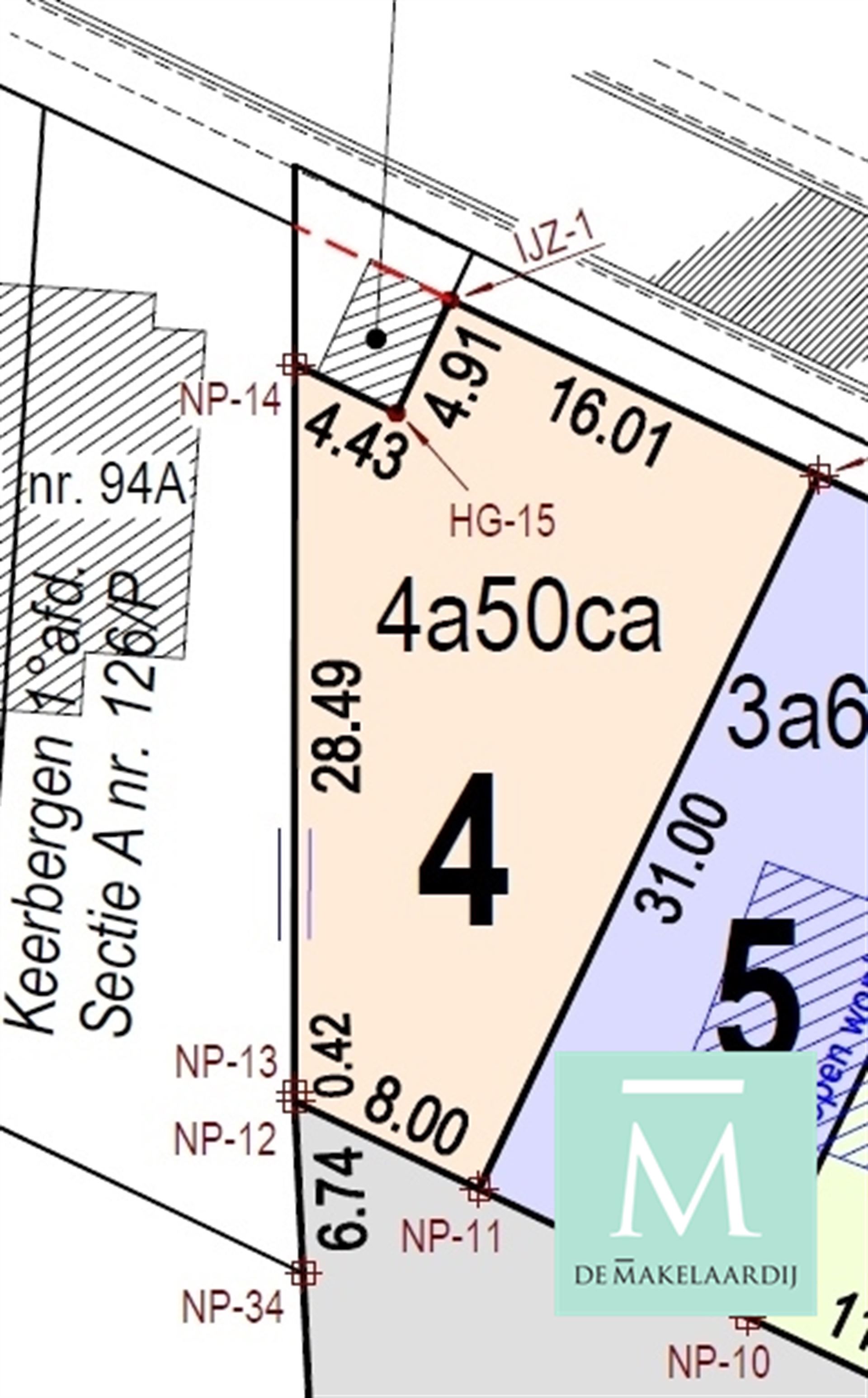 Bouwgrond van 4a50ca voor open bebouwing te Keerbergen - foto 5