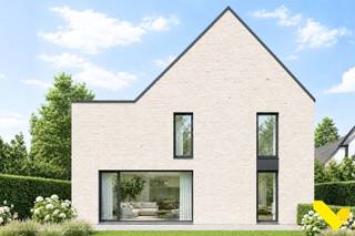<p><strong>Nieuwbouwwoning met hedendaagse architectuur en hoogwaardige afwerking</strong></p>
<p>Ontdek deze prachtige nieuwbouwwoning, ontworpen met oog voor comfort, duurzaamheid en een kwalitatieve afwerking. Dankzij de doordachte indeling en ruime bewoonbare oppervlakte geniet u van optimaal wooncomfort in een aangename en kindvriendelijke omgeving.</p>
<p>De woning beschikt over een lichtrijke, open leefruimte, een volledig uitgeruste keuken op maat met aansluitende berging, drie ruime slaapkamers waarvan één met dressing, en een stijlvolle badkamer voorzien van zowel een ligbad als een inloopdouche. Daarnaast biedt de grote zolder, bereikbaar via een vaste trap, tal van mogelijkheden voor het creëren van extra slaapkamers, een hobbyruimte of een polyvalente ruimte.</p>
<p><strong>Troeven van deze woning<br /></strong>- Energiezuinige en kwalitatieve nieuwbouw met een zeer laag E-peil<br />- Warmtepomp, ventilatiesysteem type D en zonnepanelen<br />- Circa 240 m² bewoonbare oppervlakte<br />- 3 volwaardige slaapkamers<br />- Ruime uitbreidbare zolder met vaste trap<br />- Afwerking op maat volgens het lastenboek<br />- Carport met praktische bergruimte en fietsenstalling<br /><br />De oplevering is voorzien in september 2027. De woning wordt gerealiseerd zonder toepassing van de Wet Breyne, waardoor u pas betaalt bij de volledige oplevering van uw instapklare woning. Bovendien kunt u, mits u voldoet aan de wettelijke voorwaarden, genieten van het verlaagde btw-tarief van 6%.</p>
<p><strong>Prijsinformatie<br /></strong>De vermelde prijs is exclusief btw, aansluitingskosten, notariskosten en registratierechten op het grondaandeel. Meer informatie over de totale aankoopprijs en de toepassing van het verlaagde btw-tarief van 6% vindt u terug in het financiële luik.</p>
<p>Bent u op zoek naar een ruime, energiezuinige gezinswoning met een moderne uitstraling en toekomstgerichte technieken? Neem dan vandaag nog contact met ons op voor meer informatie of een vrijblijvende afspraak via 014 58 02 08 of info@immovl.be.</p>