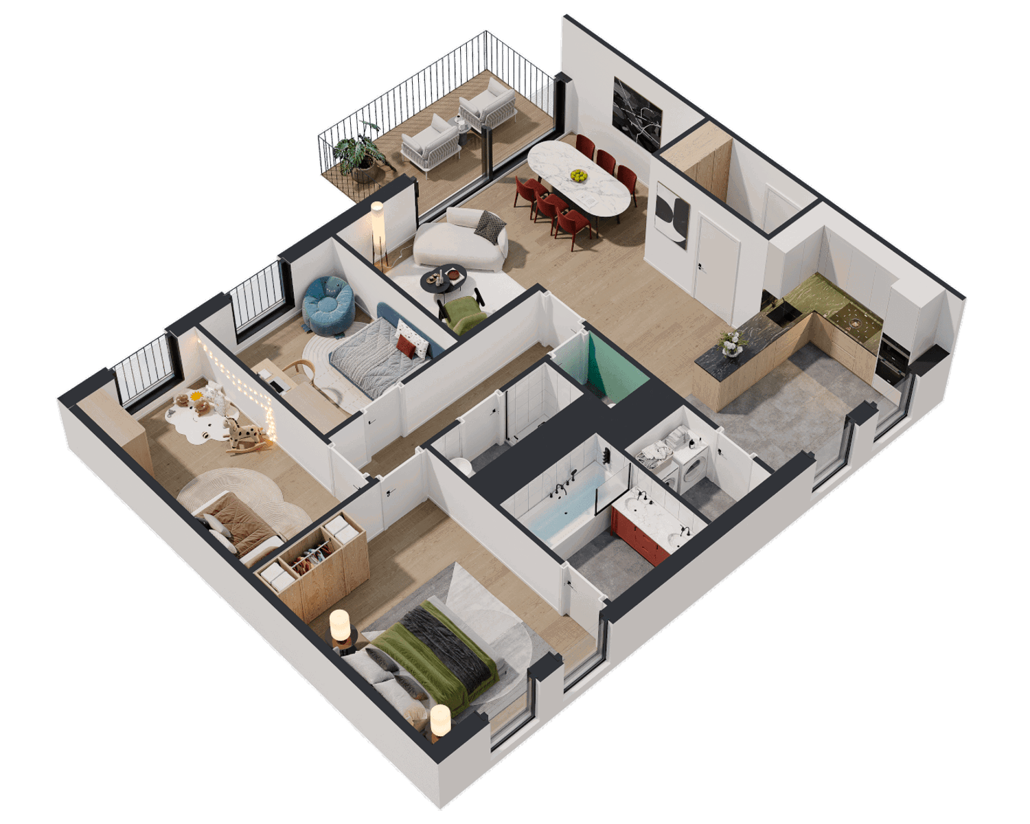 Instapklaar l 3slpk penthousel Nieuwbouw l Evere - foto 3