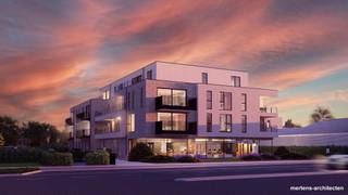 <p><strong><em>Residentie VEERTIEN, stijlvol & energiezuinig wonen in Zandhoven! </em></strong></p>
<p><em><br /></em>Op dezelfde plek waar vroeger <em>14 billekens</em> de toog versierden, bouwen we vandaag aan een nieuw verhaal. Nieuwbouwproject “Residentie VEERTIEN”, van de hand van <strong>Mertens architecten</strong>, zorgt met een combinatie van strakke lijnen en grote raampartijen, inpandige en uitkragende terrassen, lichte en donkere tinten voor een verrijking van de omgeving.</p>
<p><strong>Appartement A_1.5: appartement (136,90m²) op de eerste verdieping, met drie slaapkamers.</strong></p>
<ul>
<li>Indeling: inkomhal met vestiaireruimte en apart toilet, grote leefruimte (36,90m²) met open ingerichte keuken (10m²) aan het <strong>overdekte terras (11,00m²) met zuidwest oriëntatie</strong>; ruime wasplaats/berging (7,20m²), hoofdslaapkamer (10,7m²) met dressingruimte (3,20m²), twee extra slaapkamers (9,70m² en 9,70m²) en badkamer (8,70m² - ligbad en douche mogelijk). <span>Alle slaapkamers geven uit op een tweede terras</span> (6,50m² - overdekt, noordoost gericht).</li>
<li>Verplichte aankoop van ondergrondse autostaanplaats (€ 25.500,00) en kelderberging (€ 7.000,00).</li>
<li>Wij voorzien een hoge afwerkingsgraad met aandacht voor thermische en akoestische isolatie: ruime keuzebudgetten, <strong>vloerverwarming- en koeling</strong> op basis van <span>geothermische warmtepompen, ventilatie C+, zonnepanelen,</span> …</li>
<li>Het energiezuinige appartement heeft een <strong>super gunstig E-peil van maximaal E20</strong>. Hierdoor kan u jaar na jaar genieten van <strong>lage energiekosten</strong> en krijgt u gedurende 5 jaar<strong> 50% korting op de onroerende voorheffing</strong>!</li>
<li><strong>Vaste prijs</strong> - ruime inspraak is mogelijk naargelang de fase van afwerking.</li>
</ul>
<p>Residentie VEERTIEN, luxueus en energiezuinig wonen aan de flank van de Langestraat!<br /><br />Interesse? Wij maken graag tijd voor u! <br />T. 03/636.47.47 – M. info@coga.be<span> - </span>Meer info op www.coga.be.</p>