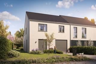 Hectaar realiseert deze hedendaagse halfopen bebouwing in een rustige en kindvriendelijke omgeving in Moorslede, meer bepaald in de doodlopende Canny-Barvillestraat. Dankzij deze ligging geniet je van maximale rust en privacy, terwijl het centrum van Moorslede en alle dagelijkse voorzieningen zoals winkels, scholen en openbaar vervoer zich op korte afstand bevinden. Bovendien zijn er vlotte verbindingswegen richting Roeselare, Zonnebeke en omliggende gemeenten, wat deze woning ideaal maakt voor zowel gezinnen als pendelaars.<br /><br />De woning wordt gebouwd met aandacht voor hedendaags comfort, energiezuinigheid en een praktische indeling. Als koper krijg je bovendien de kans om de afwerking volledig naar eigen smaak te bepalen. In samenwerking met vaste partnerleveranciers kies je zelf materialen en afwerkingen binnen jouw budget, zodat je een thuis creëert die volledig aansluit bij jouw persoonlijke stijl.<br /><br />Indeling woning:<br />Gelijkvloers: Inkomhal met gastentoilet, lichtrijke leefruimte met open keuken en inpandige garage. <br />Verdieping: Nachthal met apart toilet, 3 ruime slaapkamers (14,2m² - 13,9m² - 11,7m²), aparte bergruimte en een volledig uitgeruste badkamer met ligbad, inloopdouche en dubbele lavabo. <br />Zolder: Bereikbaar via zolderluik – ideaal als extra bergruimte. <br /><br />Troeven van deze woning:
<ul>
<li>Energiezuinig; </li>
<li>Voorzien van lucht/water warmtepomp; </li>
<li>Inpandige garage, extra bergruimte op de eerste verdieping én zolderruimte; </li>
<li>Praktische en lichtrijke indeling</li>
<li>Topligging in het centrum van Moorslede. </li>
</ul>
Wens je meer informatie over dit project? Contacteer ons vandaag nog voor meer details of een afspraak.