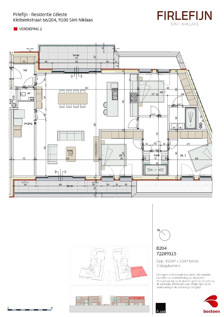 Appartement à vendre à Saint-Nicolas avec 3 chambres - photo 5