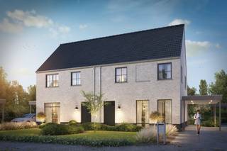 Maak kennis met ons nieuwe woonproject in Berlare, waar ruimte, licht en comfort centraal staan.<br />De energiezuinige woningen combineren een praktische indeling met een groene ligging en uitstekende bereikbaarheid.<br />Je woont hier vlak bij de Schelde, ideaal voor wandelingen, looprondjes en fietstochten. Ook winkels, scholen en andere dagelijkse voorzieningen bevinden zich dichtbij.<br />Als koper krijg je bovendien de mogelijkheid om jouw woning volledig naar eigen smaak af te werken, in samenspraak met onze betrouwbare partnerleveranciers.<br /><br /><strong>Indeling</strong><br />Gelijkvloers: inkomhal met gastentoilet, lichtrijke leefruimte met open keuken en bergruimte.<br />Verdieping: nachthal met apart toilet, 3 ruime slaapkamers en badkamer met ligbad, douche en dubbel lavabomeubel.<br />Zolder: bereikbaar via het zolderluik, ideaal als extra opbergruimte.<br /><br /><strong>Troeven</strong>
<ul>
<li>Groene ligging, dichtbij de Schelde</li>
<li>Lichtrijke leefruimte met open keuken</li>
<li>Lucht/water-warmtepomp en vloerverwarming</li>
<li>Ruime tuinen</li>
<li>Private oprit en mogelijkheid tot carport</li>
</ul>
Interesse? Neem contact met ons op voor meer informatie of een afspraak!